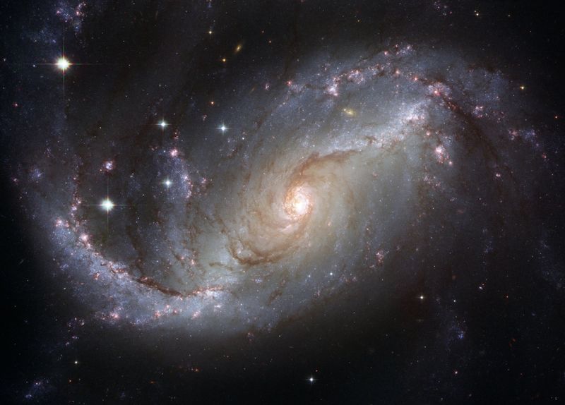Composición digital de ciencia ficción con nave, horizonte planetario y cielo estrellado